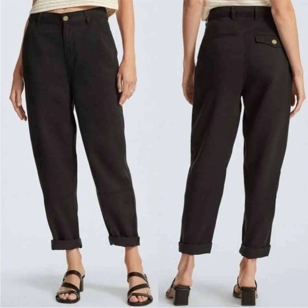 Everlane The Tencel Relaxed Chino Black Size 8 EUC